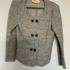 Gray Double-Breasted Women's Jacket
